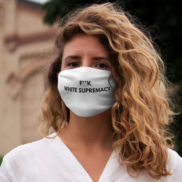 "F**K White Supremacy" Snug-Fit Polyester Face Mask